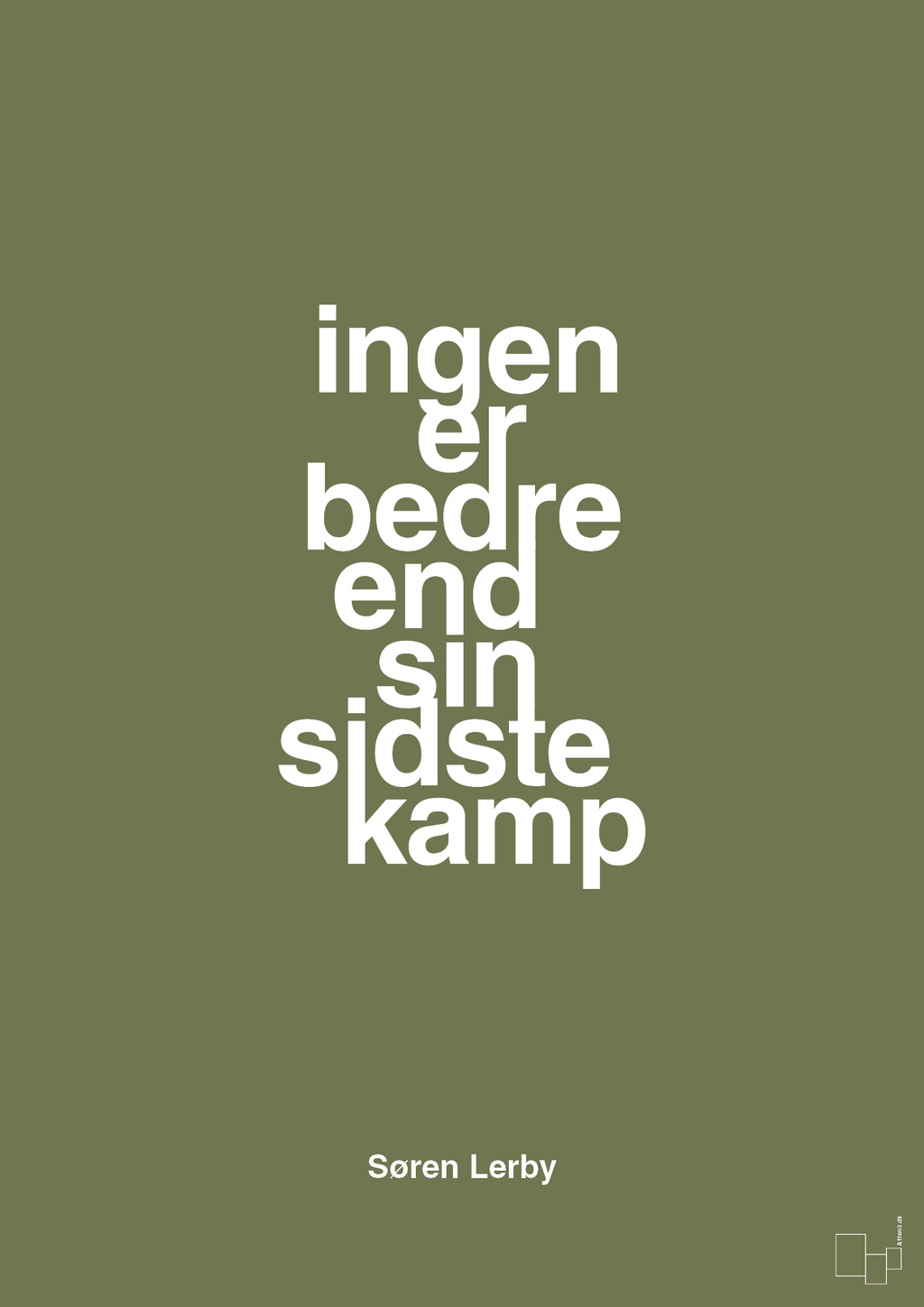 plakat: ingen er bedre end sin sidste kamp - secret meadow-Fodbold-A1two3