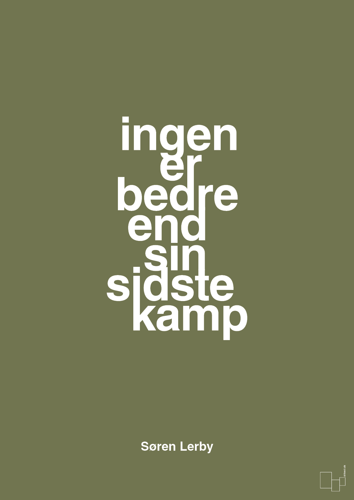 plakat: ingen er bedre end sin sidste kamp - secret meadow-Fodbold-A1two3