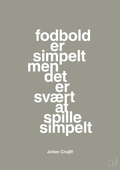plakat: fodbold er simpelt men det er svært at spille simpelt - battleship gray-Fodbold-A1two3