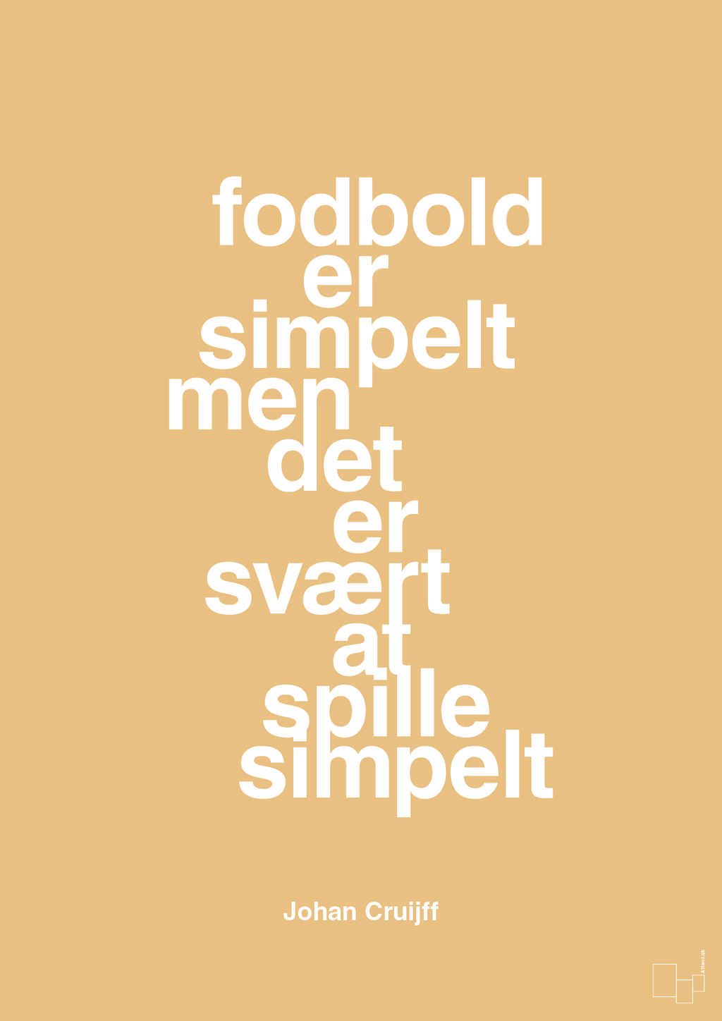 plakat: fodbold er simpelt men det er svært at spille simpelt - charismatic-Fodbold-A1two3