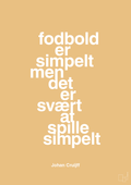 plakat: fodbold er simpelt men det er svært at spille simpelt - charismatic-Fodbold-A1two3