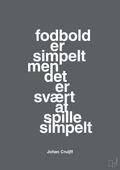plakat: fodbold er simpelt men det er svært at spille simpelt - graphic charcoal-Fodbold-A1two3