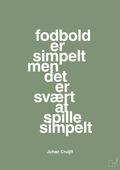 plakat: fodbold er simpelt men det er svært at spille simpelt - jade-Fodbold-A1two3