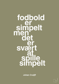 plakat: fodbold er simpelt men det er svært at spille simpelt - misty forrest-Fodbold-A1two3