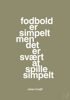 plakat: fodbold er simpelt men det er svært at spille simpelt - misty forrest-Fodbold-A1two3