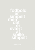 plakat: fodbold er simpelt men det er svært at spille simpelt - painters white-Fodbold-A1two3