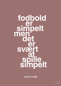 plakat: fodbold er simpelt men det er svært at spille simpelt - plum-Fodbold-A1two3