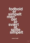 plakat: fodbold er simpelt men det er svært at spille simpelt - red pepper-Fodbold-A1two3