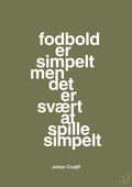 plakat: fodbold er simpelt men det er svært at spille simpelt - secret meadow-Fodbold-A1two3