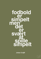 plakat: fodbold er simpelt men det er svært at spille simpelt - secret meadow-Fodbold-A1two3