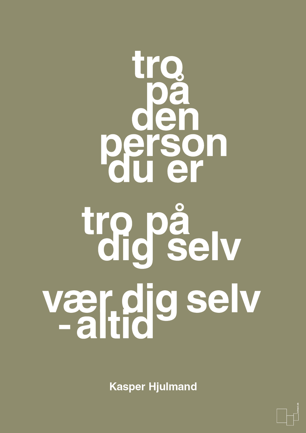 plakat: tro på den person du er tro på dig selv vær dig selv - altid - misty forrest-Fodbold-A1two3