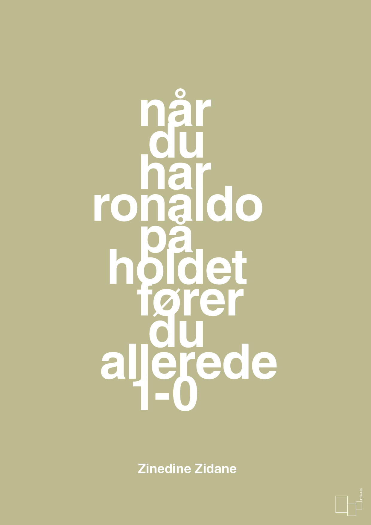 plakat: når du har ronaldo på holdet fører du allerede 1-0 - back to nature-Fodbold-A1two3