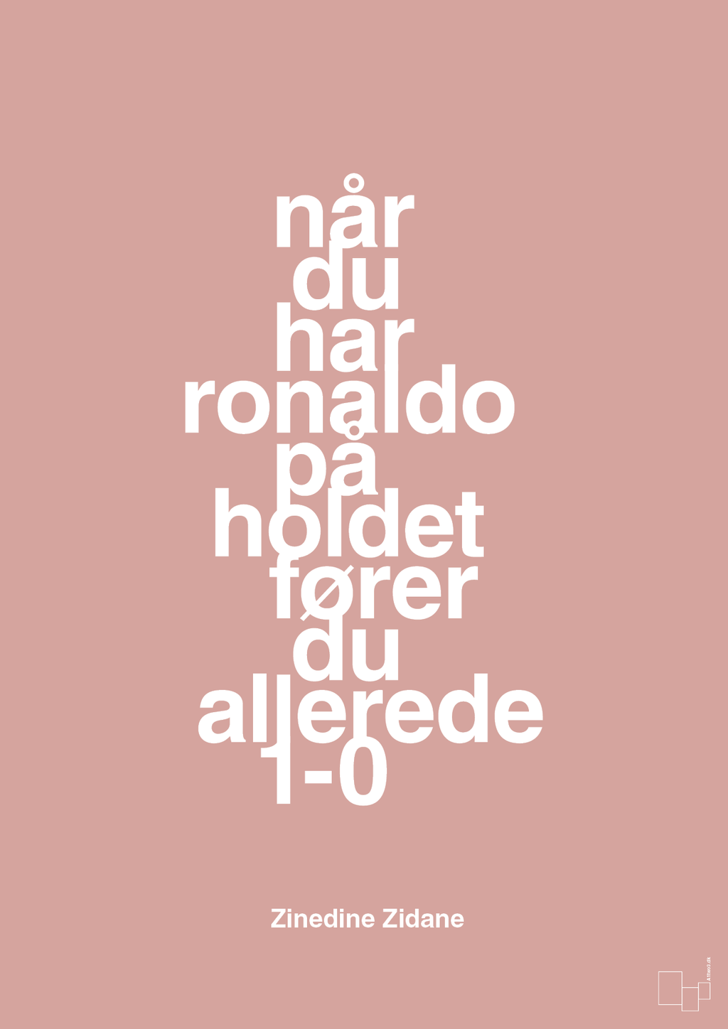 plakat: når du har ronaldo på holdet fører du allerede 1-0 - bubble shell-Fodbold-A1two3