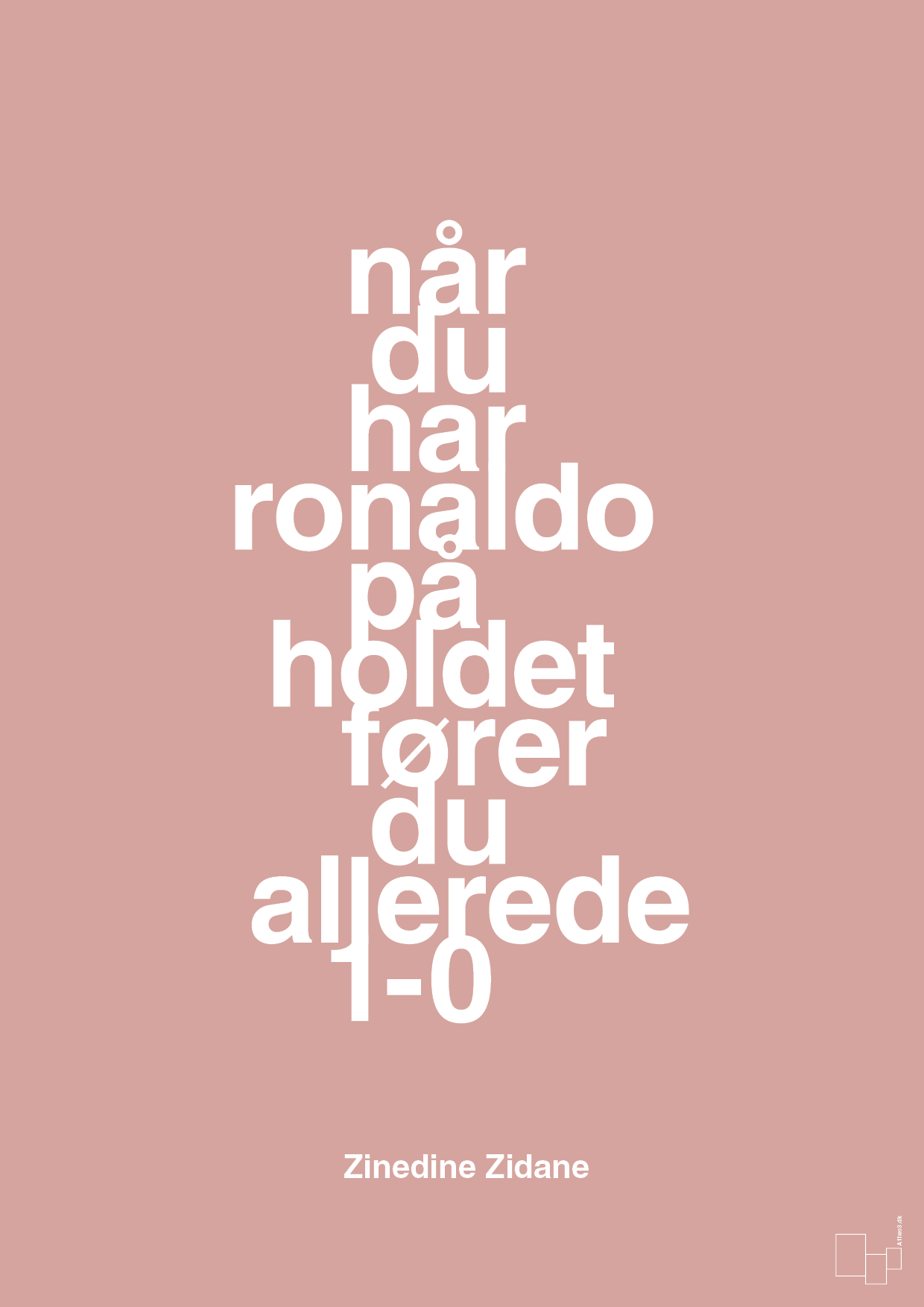 plakat: når du har ronaldo på holdet fører du allerede 1-0 - bubble shell-Fodbold-A1two3