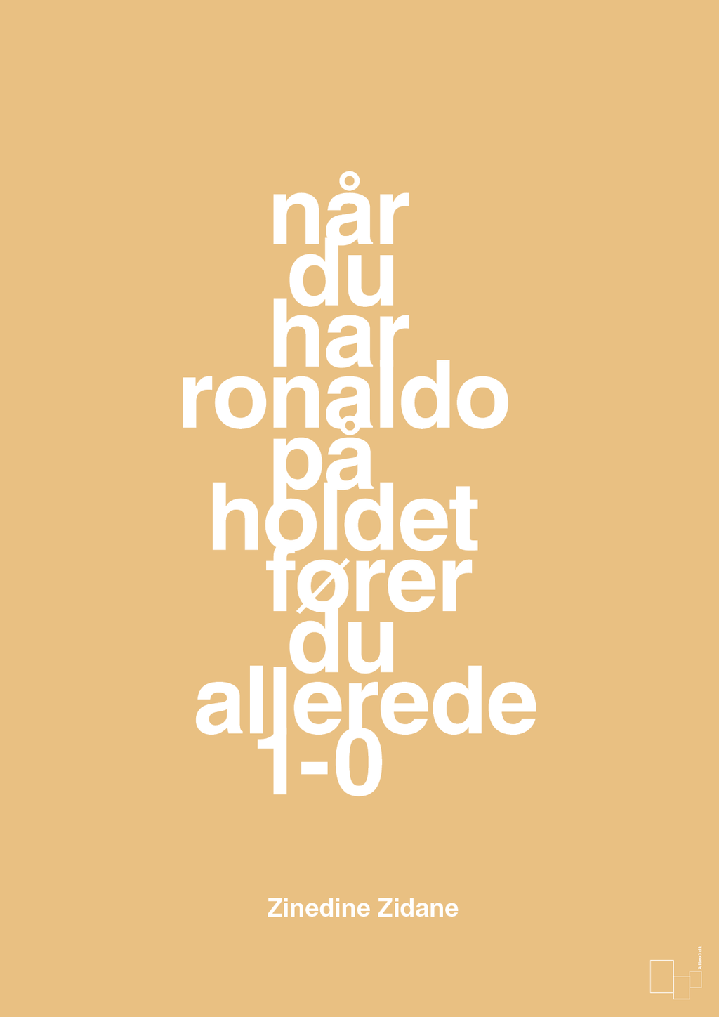 plakat: når du har ronaldo på holdet fører du allerede 1-0 - charismatic-Fodbold-A1two3