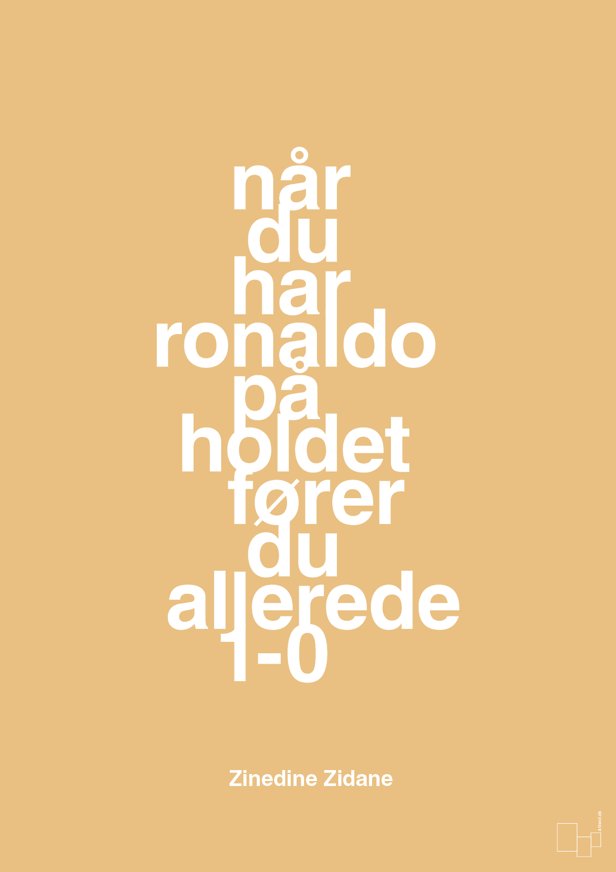 plakat: når du har ronaldo på holdet fører du allerede 1-0 - charismatic-Fodbold-A1two3
