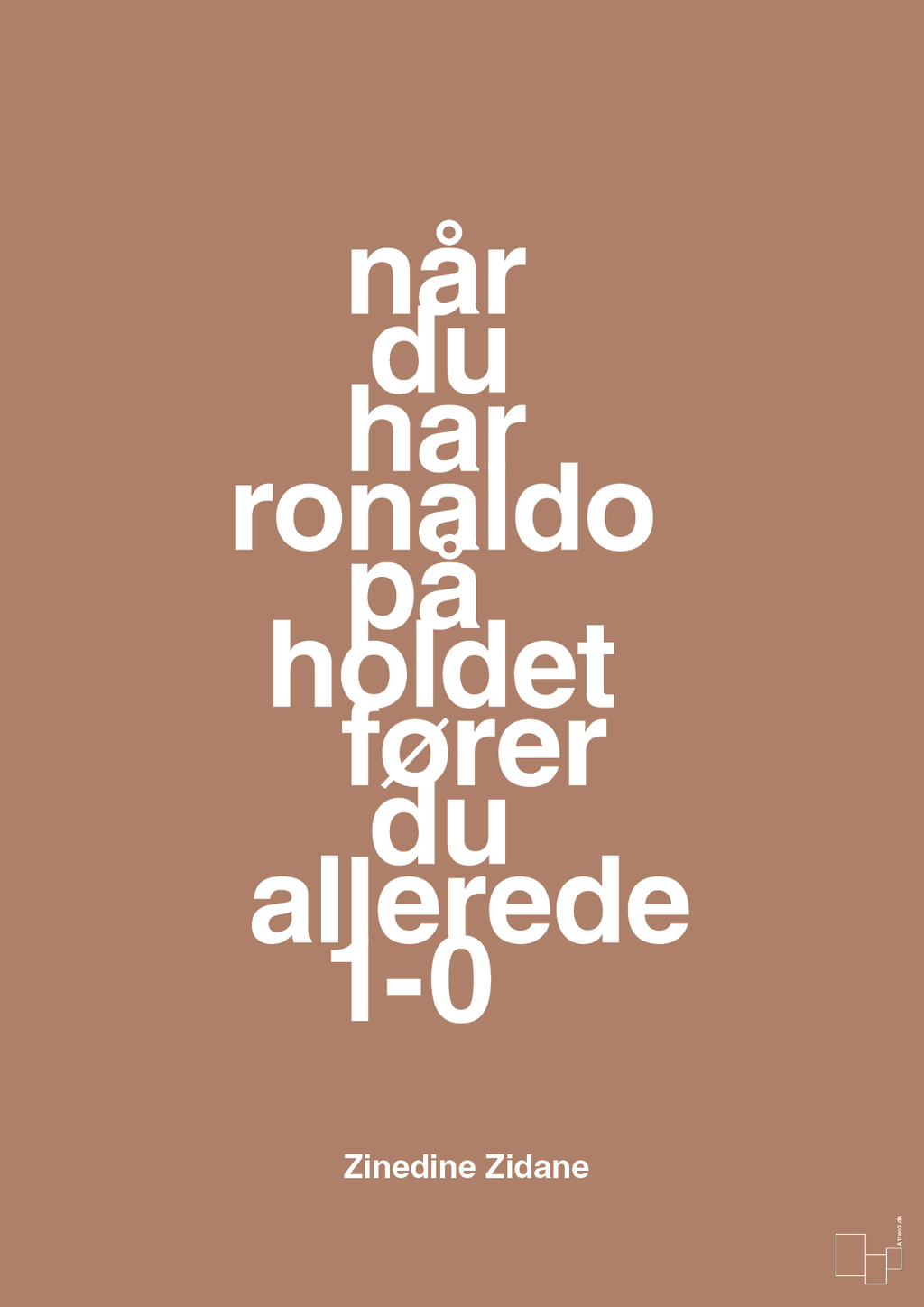 plakat: når du har ronaldo på holdet fører du allerede 1-0 - cider spice-Fodbold-A1two3