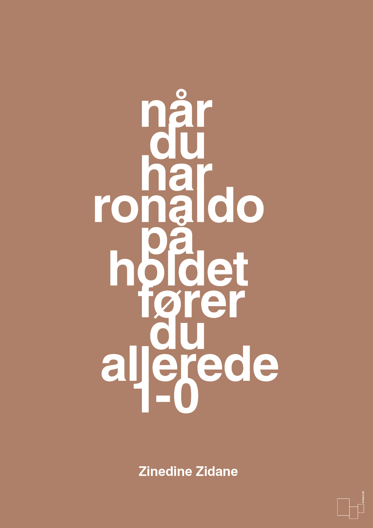 plakat: når du har ronaldo på holdet fører du allerede 1-0 - cider spice-Fodbold-A1two3