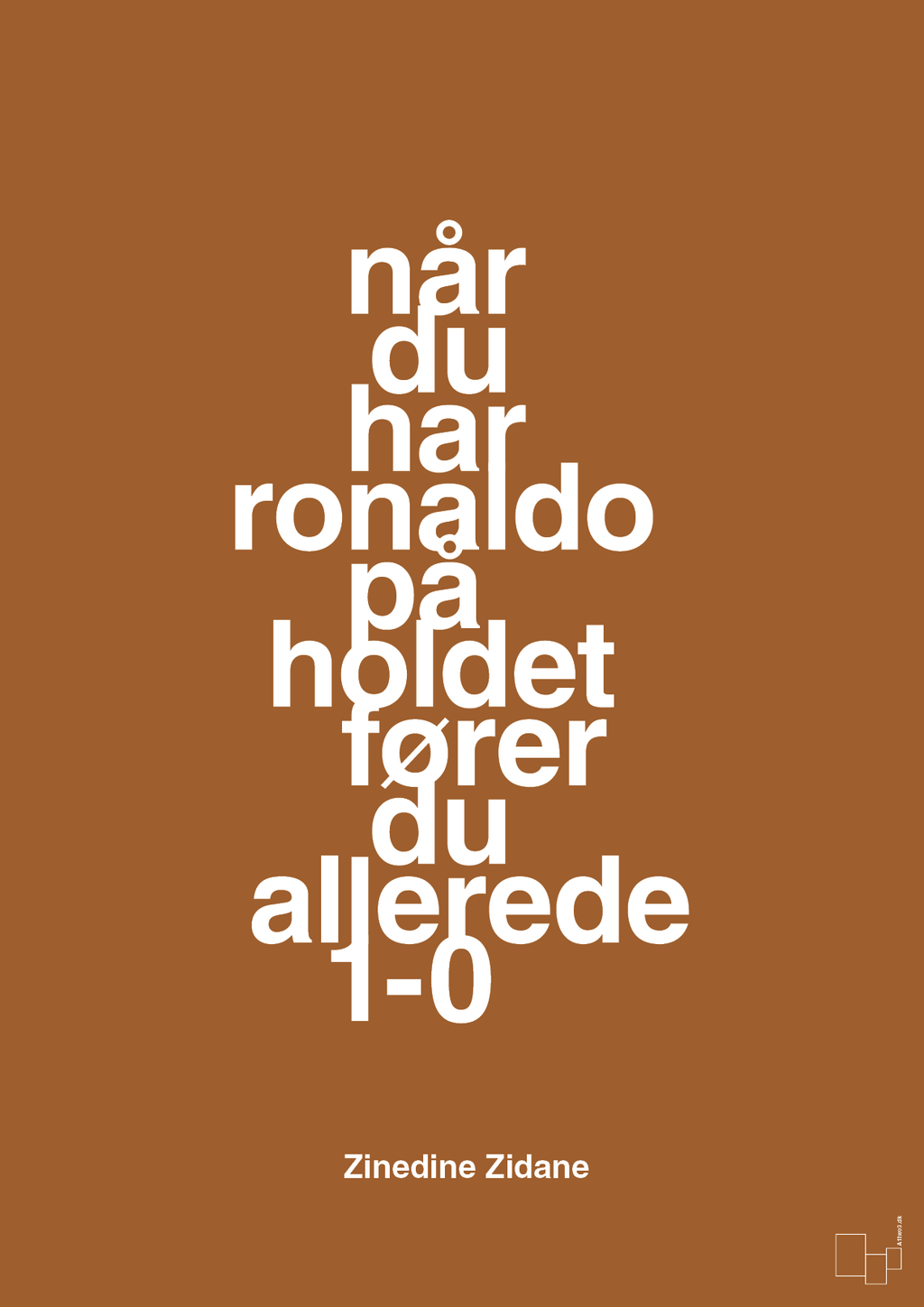 plakat: når du har ronaldo på holdet fører du allerede 1-0 - cognac-Fodbold-A1two3