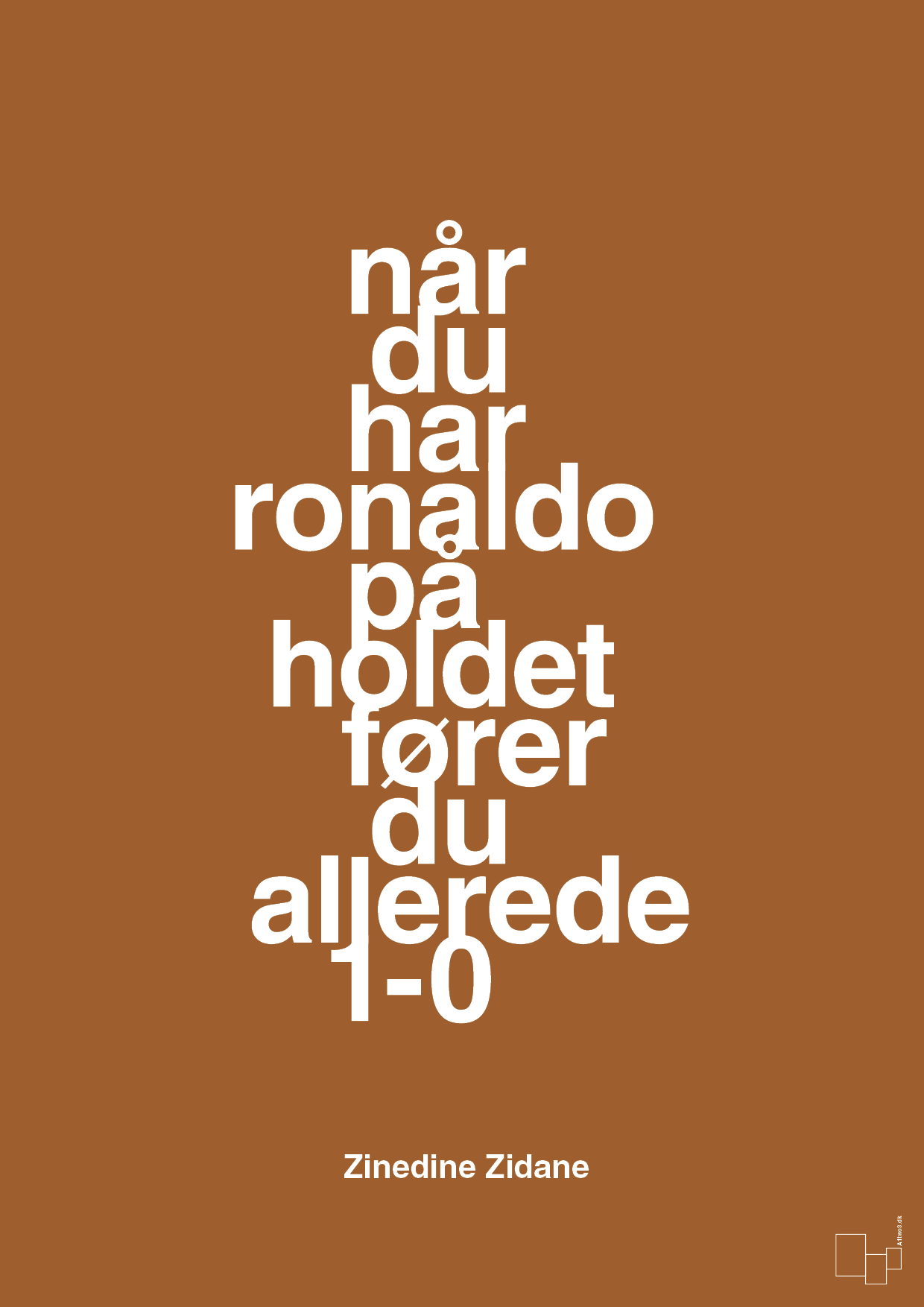 plakat: når du har ronaldo på holdet fører du allerede 1-0 - cognac-Fodbold-A1two3