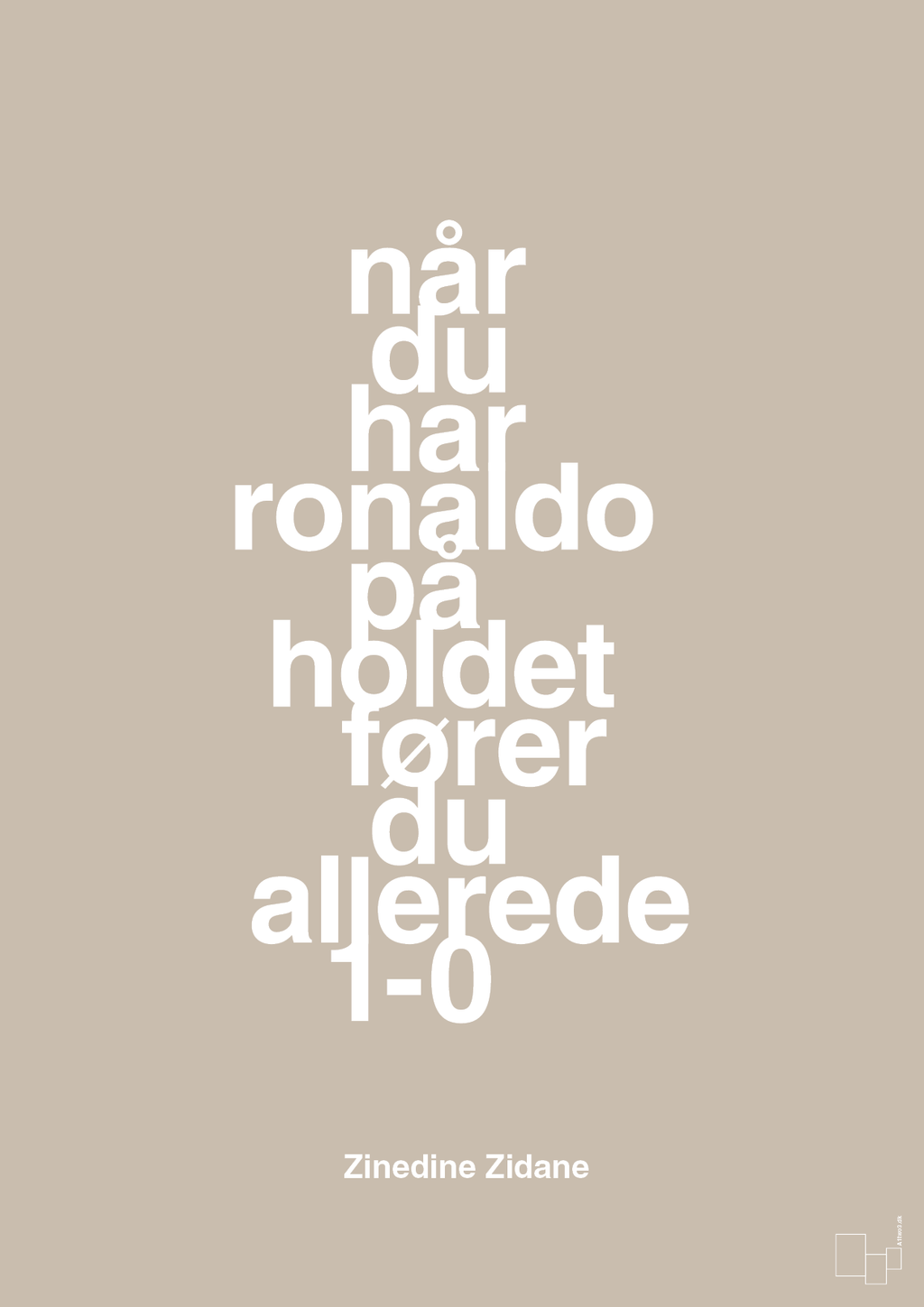 plakat: når du har ronaldo på holdet fører du allerede 1-0 - creamy mushroom-Fodbold-A1two3
