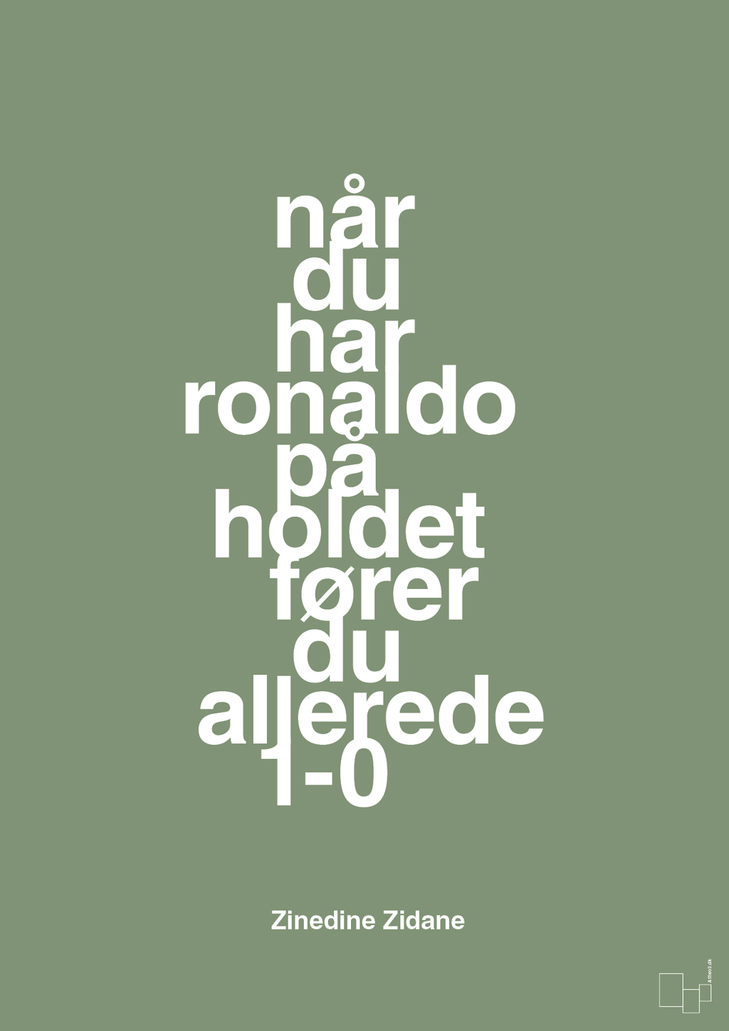 plakat: når du har ronaldo på holdet fører du allerede 1-0 - jade-Fodbold-A1two3