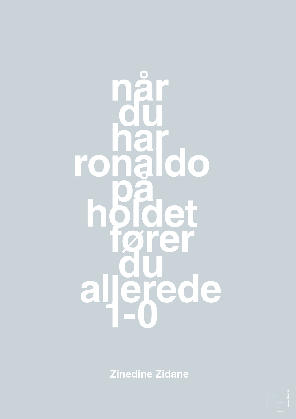 plakat: når du har ronaldo på holdet fører du allerede 1-0 - light drizzle-Fodbold-A1two3