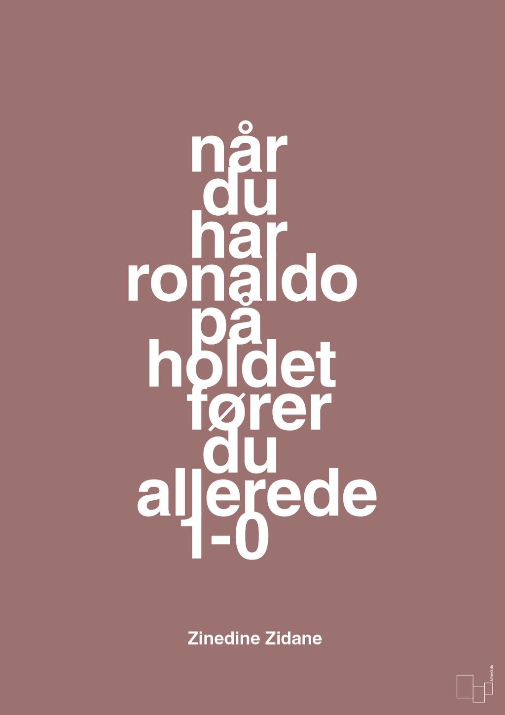 plakat: når du har ronaldo på holdet fører du allerede 1-0 - plum-Fodbold-A1two3