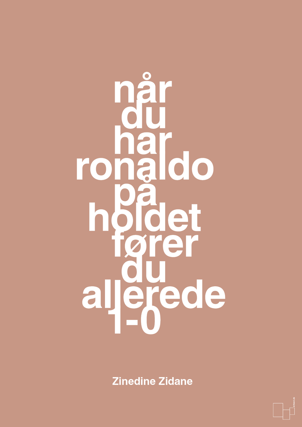 plakat: når du har ronaldo på holdet fører du allerede 1-0 - powder-Fodbold-A1two3