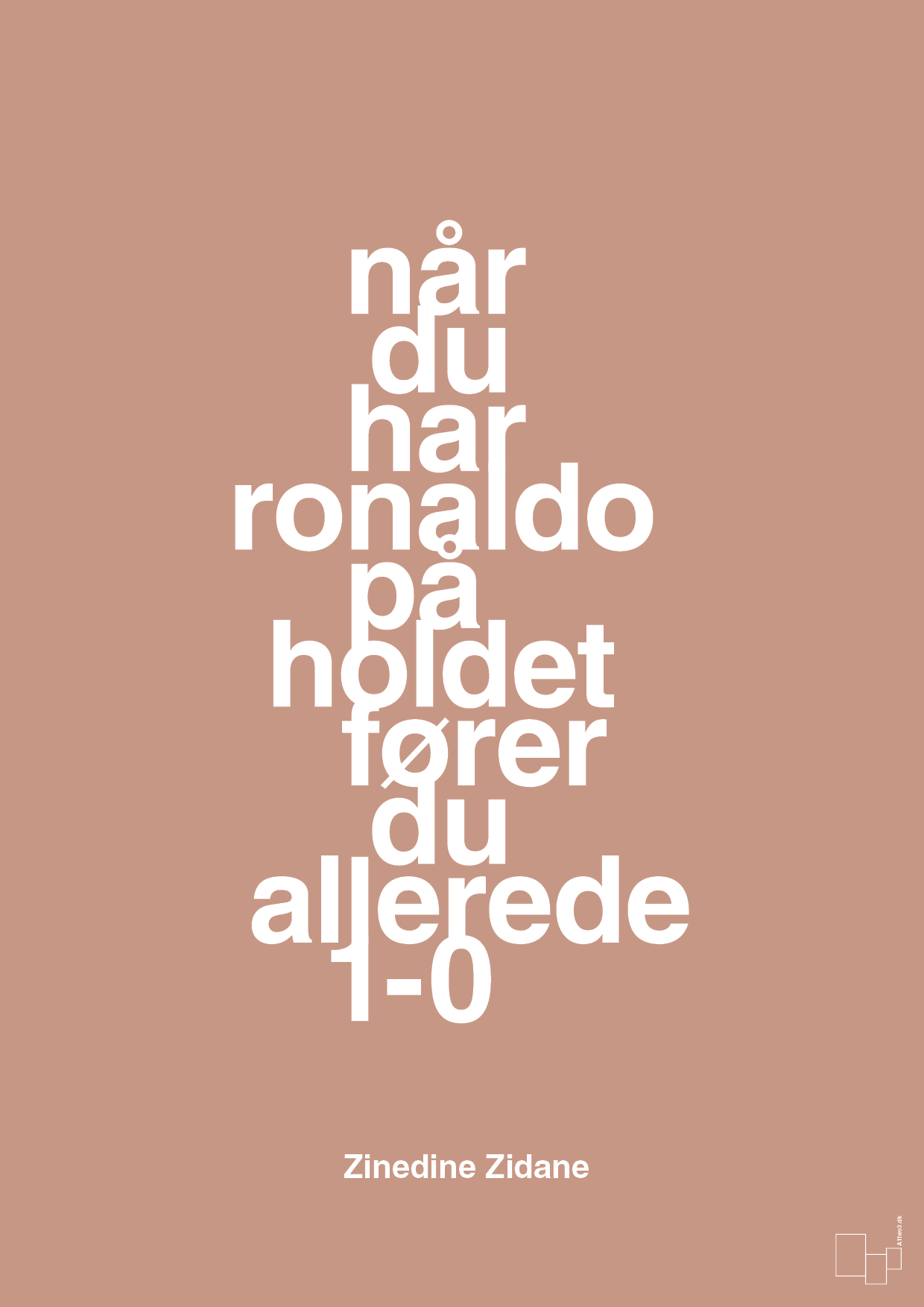 plakat: når du har ronaldo på holdet fører du allerede 1-0 - powder-Fodbold-A1two3