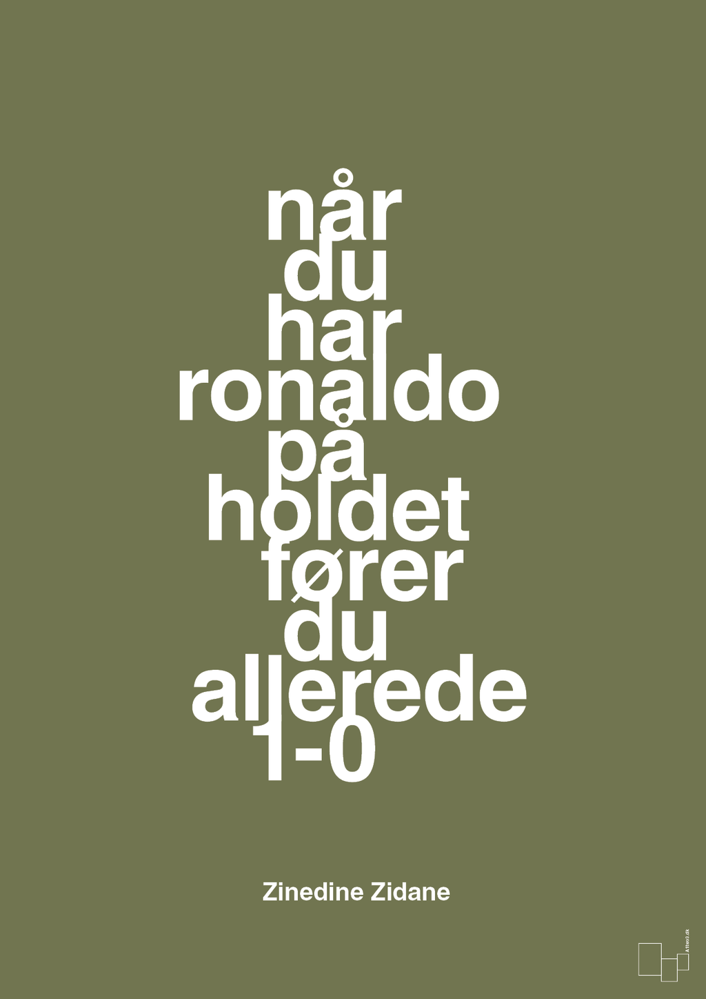 plakat: når du har ronaldo på holdet fører du allerede 1-0 - secret meadow-Fodbold-A1two3