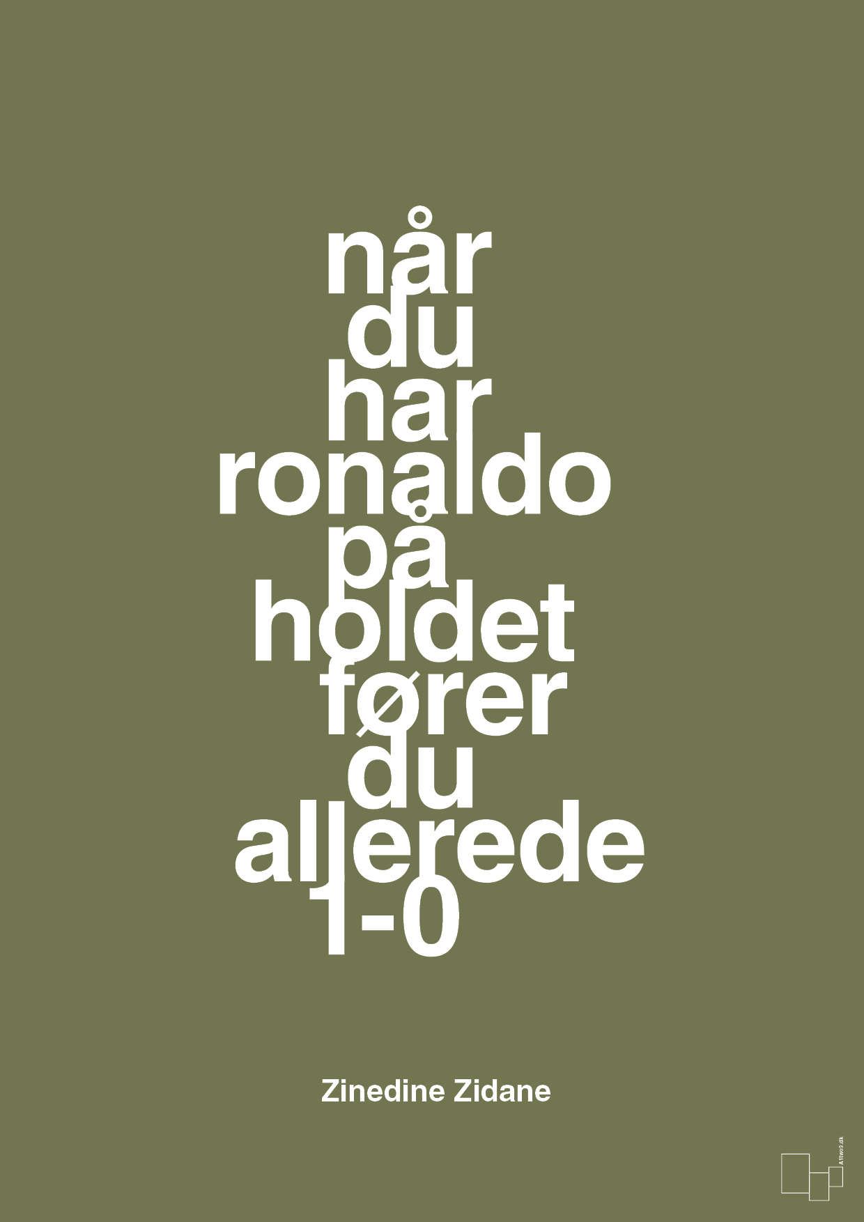 plakat: når du har ronaldo på holdet fører du allerede 1-0 - secret meadow-Fodbold-A1two3