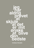plakat: jeg har aldrig prøvet at skjule at det er mit ønske at blive den bedste - battleship gray-Fodbold-A1two3