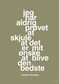 plakat: jeg har aldrig prøvet at skjule at det er mit ønske at blive den bedste - misty forrest-Fodbold-A1two3