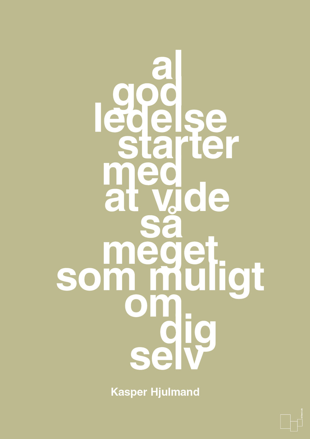 plakat: al god ledelse starter med at vide så meget som muligt om dig selv - back to nature-Fodbold-A1two3