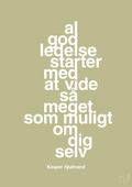 plakat: al god ledelse starter med at vide så meget som muligt om dig selv - back to nature-Fodbold-A1two3
