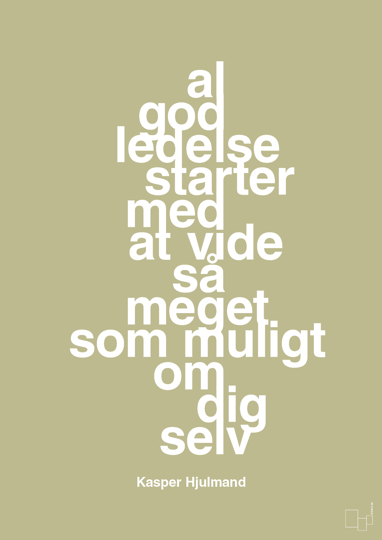 plakat: al god ledelse starter med at vide så meget som muligt om dig selv - back to nature-Fodbold-A1two3