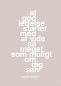 plakat: al god ledelse starter med at vide så meget som muligt om dig selv - broken beige-Fodbold-A1two3