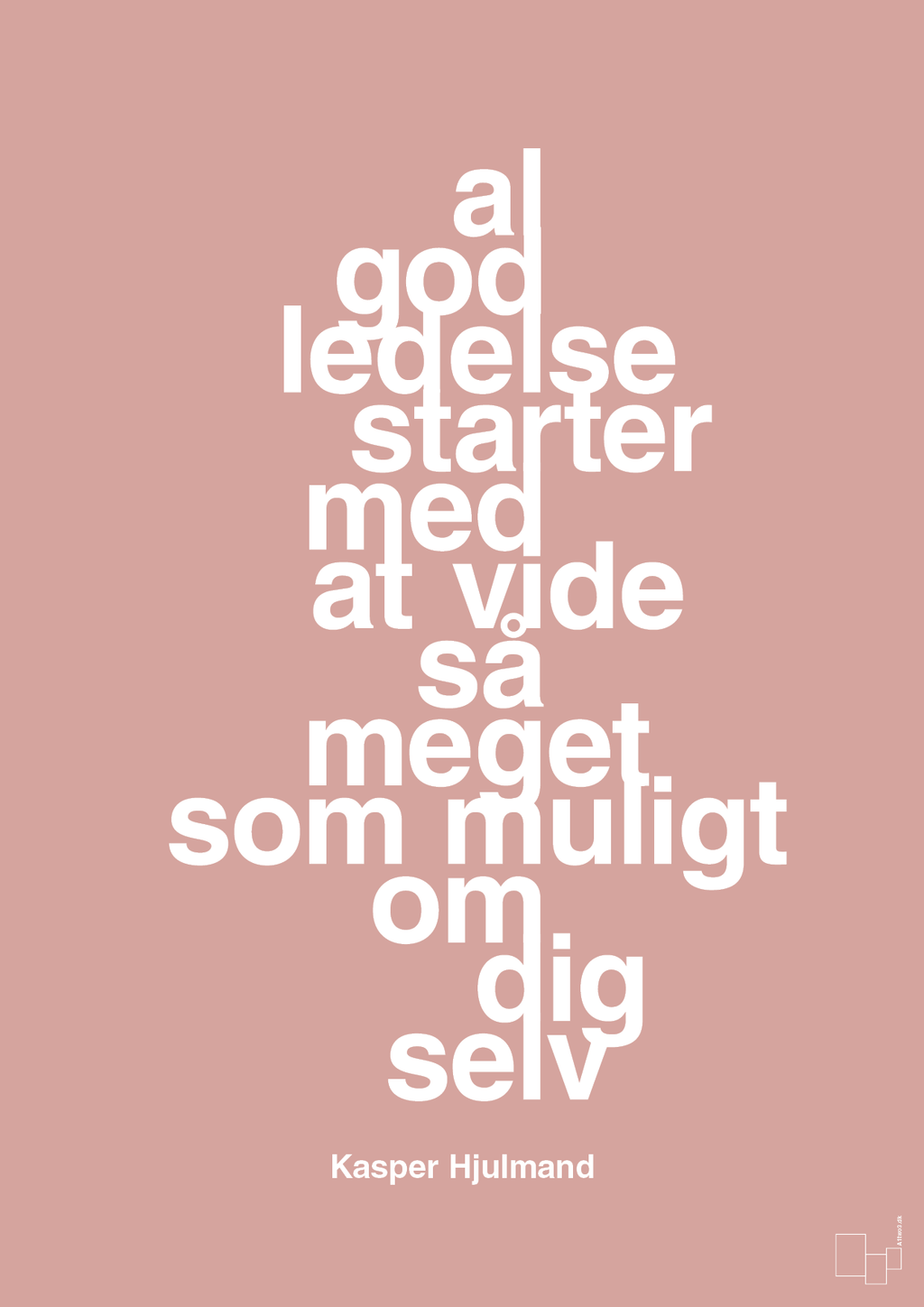 plakat: al god ledelse starter med at vide så meget som muligt om dig selv - bubble shell-Fodbold-A1two3