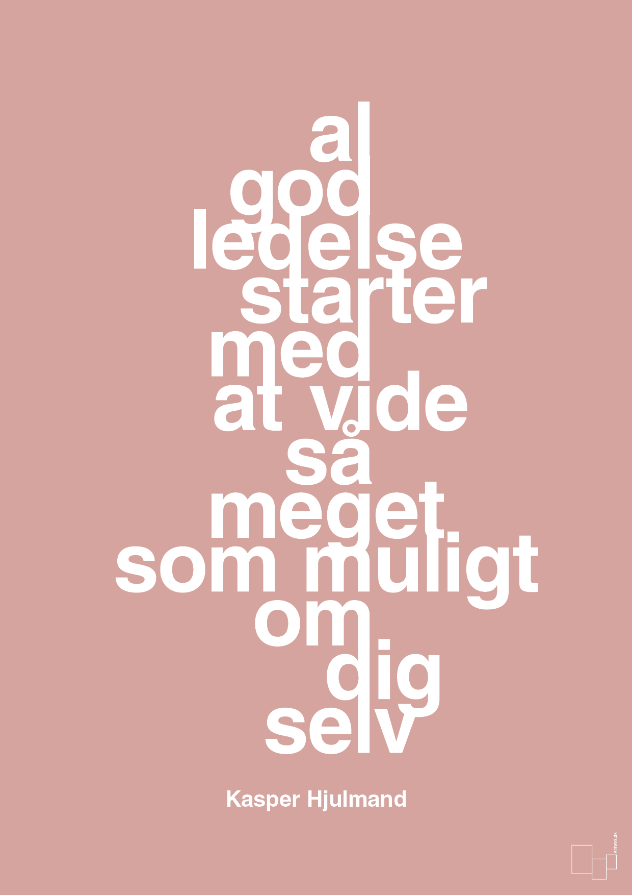 plakat: al god ledelse starter med at vide så meget som muligt om dig selv - bubble shell-Fodbold-A1two3