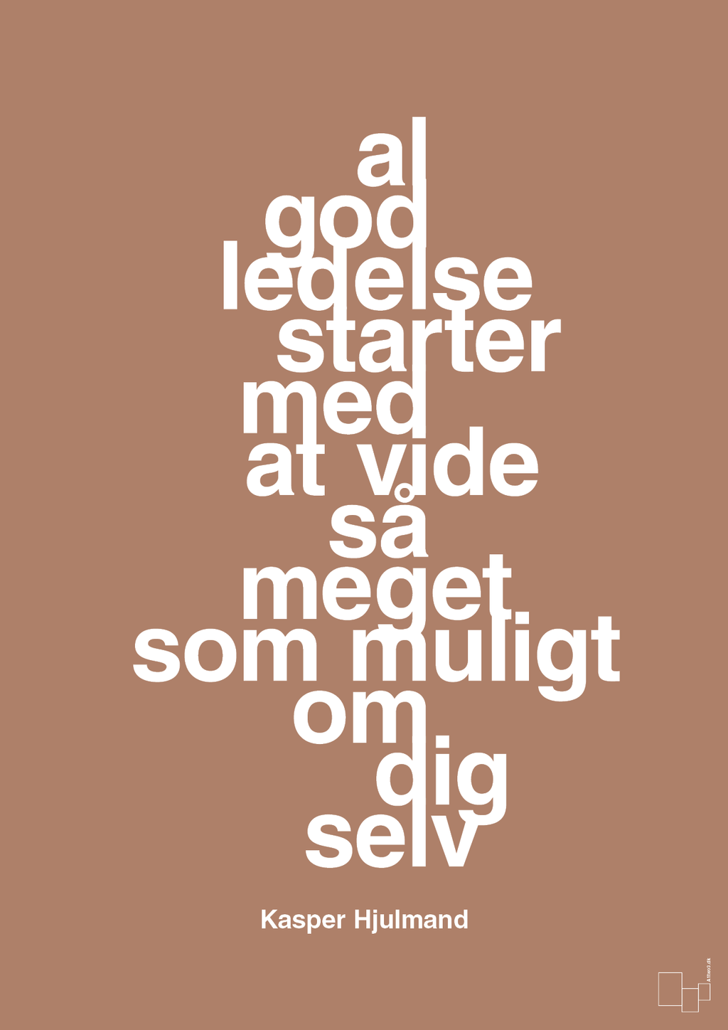 plakat: al god ledelse starter med at vide så meget som muligt om dig selv - cider spice-Fodbold-A1two3