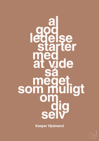 plakat: al god ledelse starter med at vide så meget som muligt om dig selv - cider spice-Fodbold-A1two3