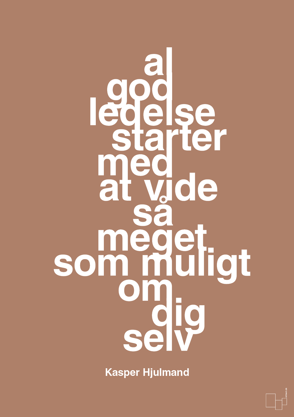 plakat: al god ledelse starter med at vide så meget som muligt om dig selv - cider spice-Fodbold-A1two3