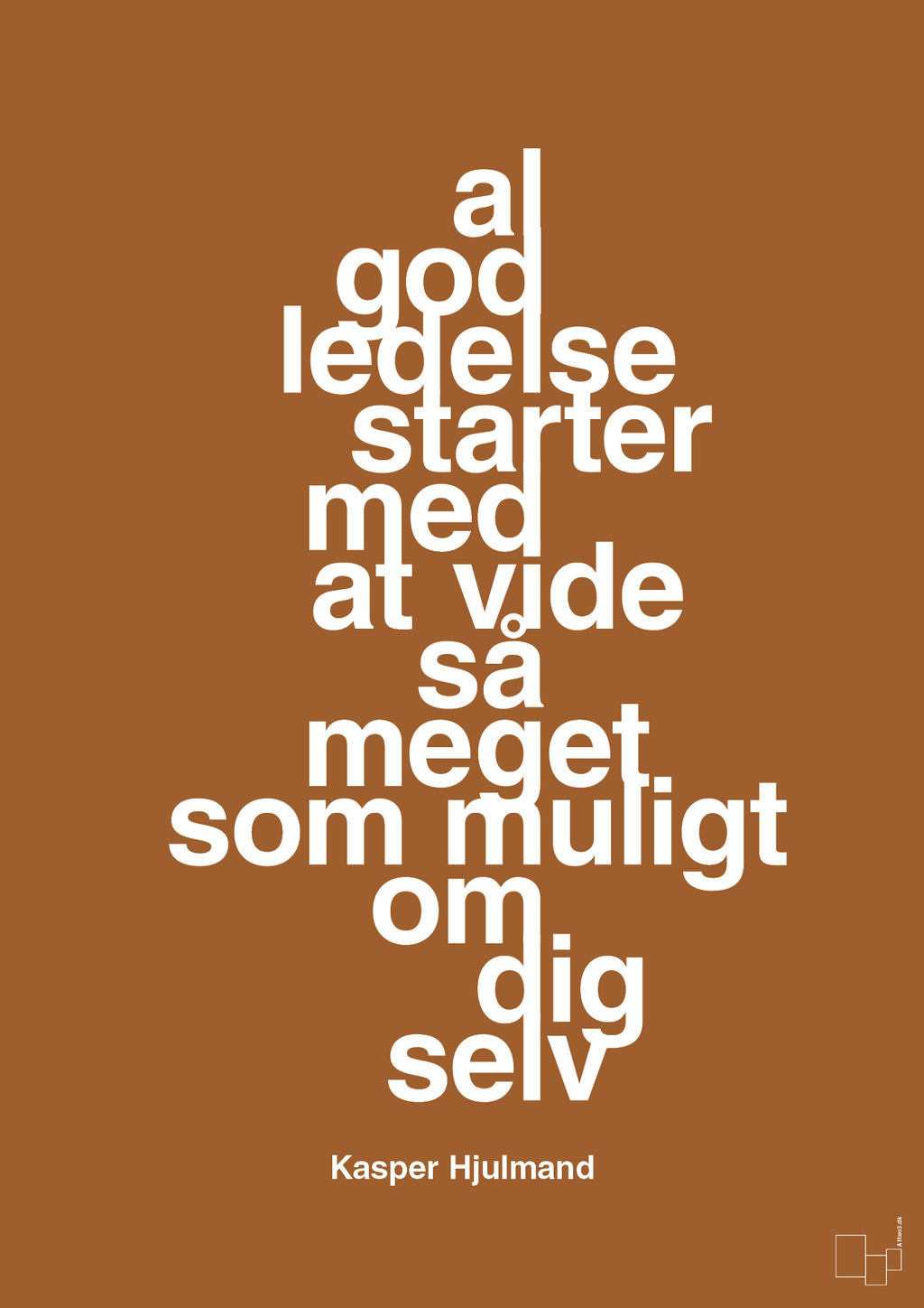plakat: al god ledelse starter med at vide så meget som muligt om dig selv - cognac-Fodbold-A1two3
