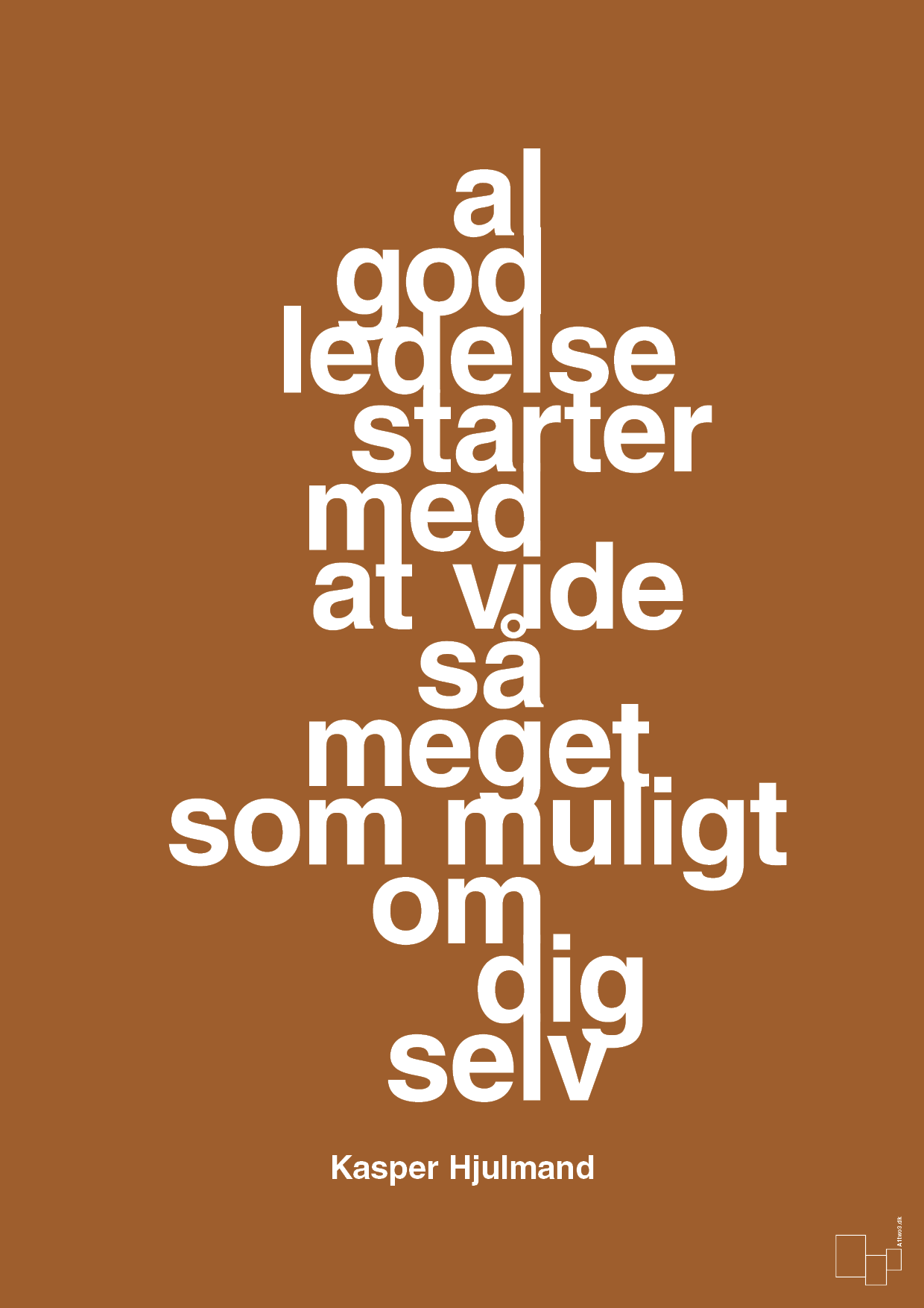 plakat: al god ledelse starter med at vide så meget som muligt om dig selv - cognac-Fodbold-A1two3