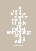 plakat: al god ledelse starter med at vide så meget som muligt om dig selv - creamy mushroom-Fodbold-A1two3