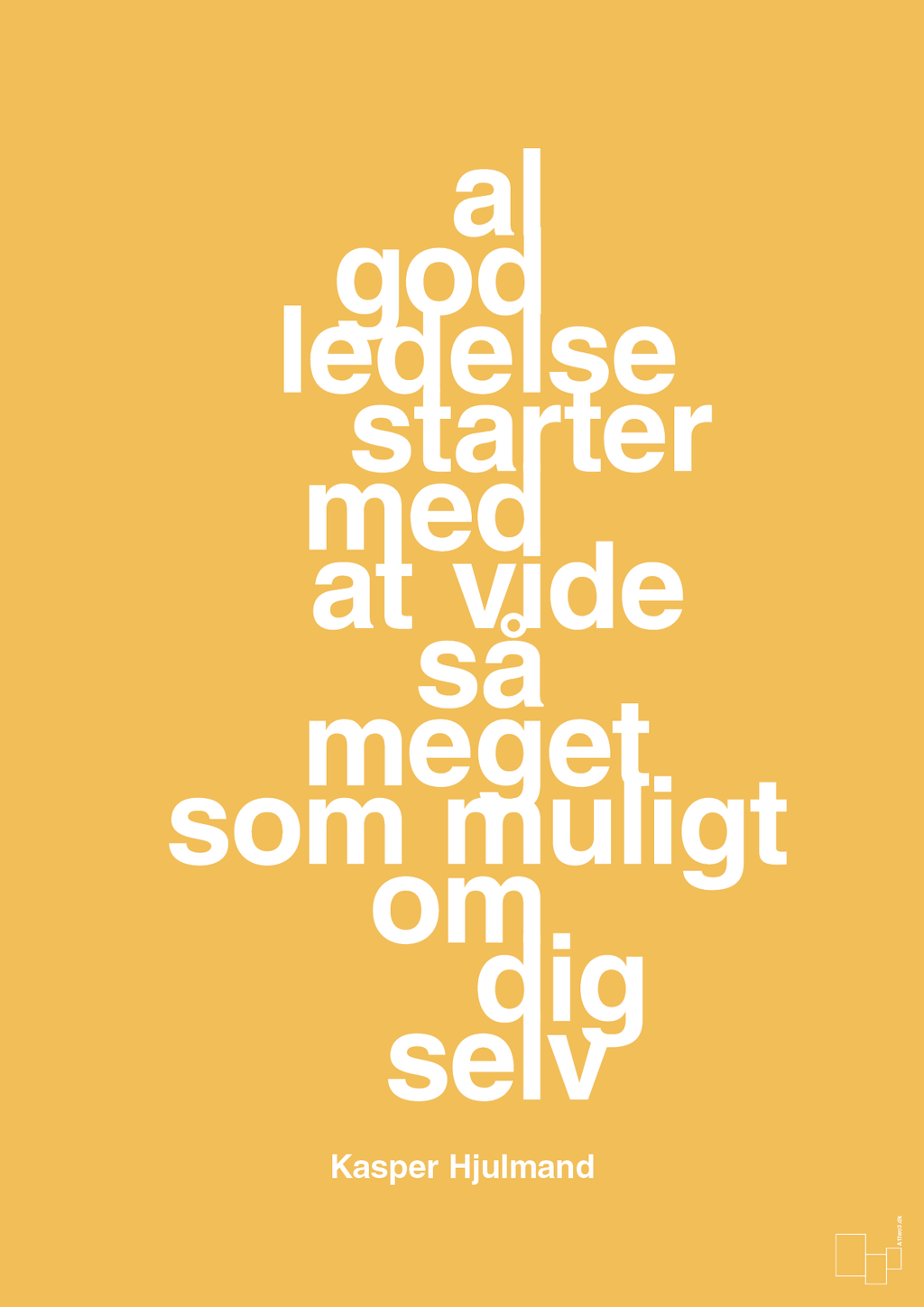 plakat: al god ledelse starter med at vide så meget som muligt om dig selv - honeycomb-Fodbold-A1two3