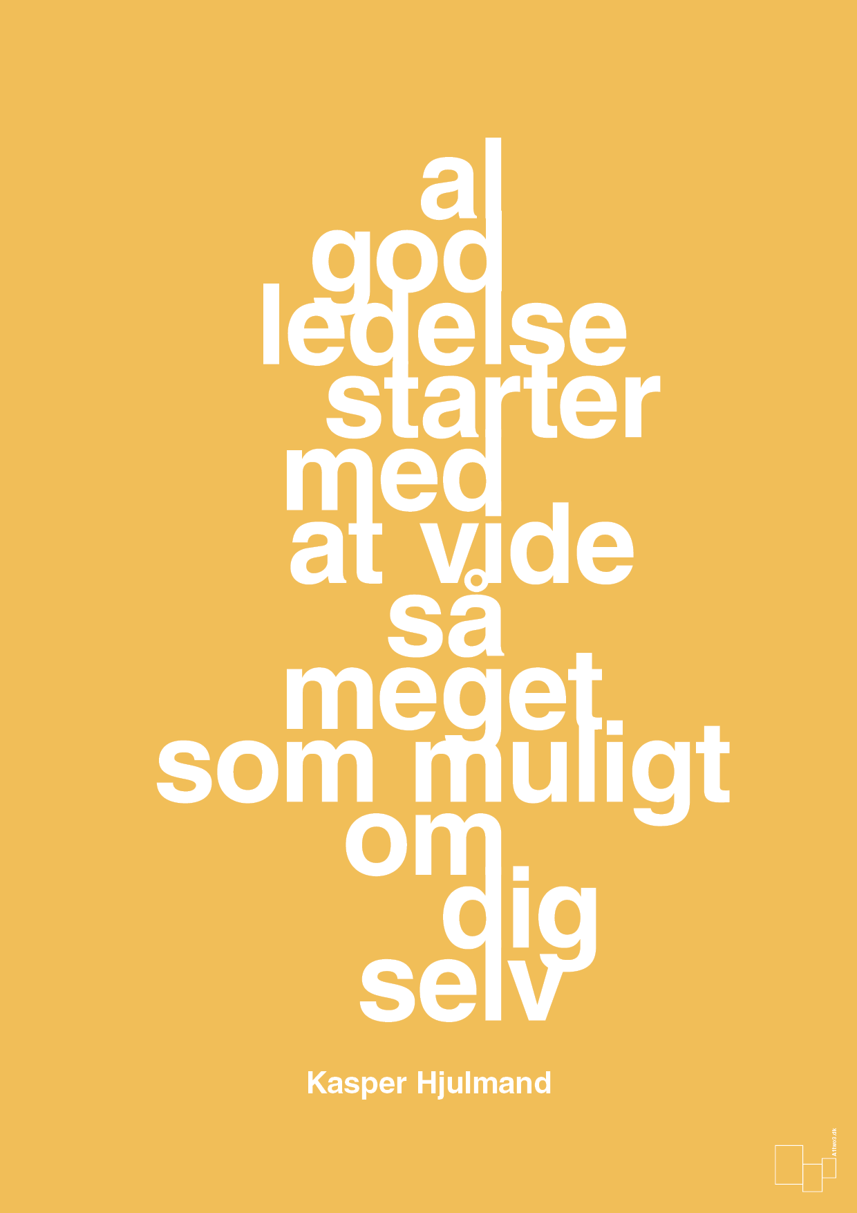 plakat: al god ledelse starter med at vide så meget som muligt om dig selv - honeycomb-Fodbold-A1two3