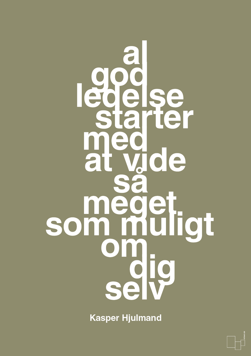 plakat: al god ledelse starter med at vide så meget som muligt om dig selv - misty forrest-Fodbold-A1two3