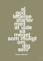 plakat: al god ledelse starter med at vide så meget som muligt om dig selv - misty forrest-Fodbold-A1two3